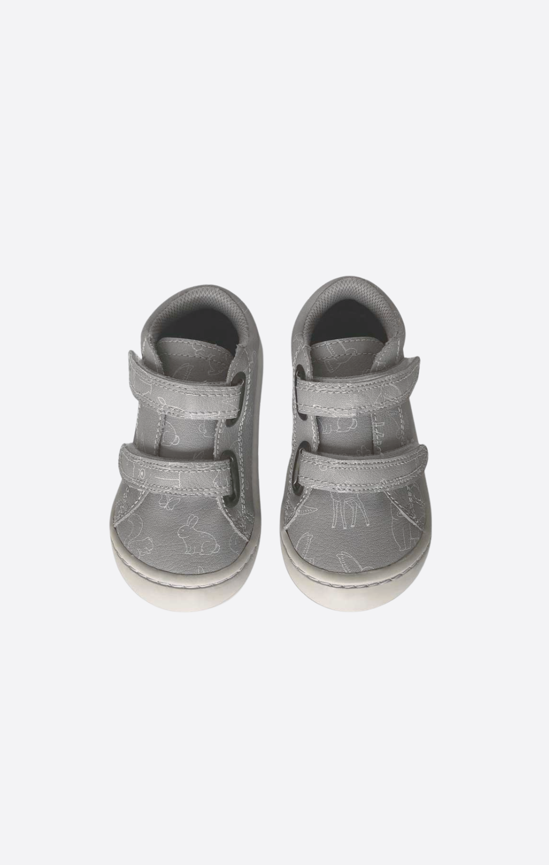 Zapatos Respetuosos para Bebé Animales Gris Flexibles y